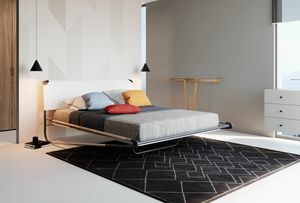 Portofino, Modernes Doppelbett mit röhrenförmige Struktur