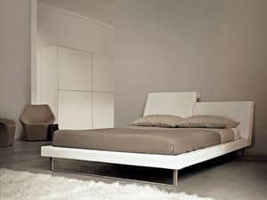 REM, Bett in Stoff oder Leder gepolstert, Bett mit verstellbarem Kopfteil Loft