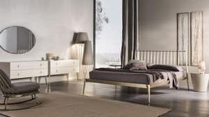 Urbino Bett, Bett in verjüngte Metall, Schraubmontage