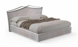 Valentino, Modernes Doppelbett, Eisenrahmen, für Schlafzimmer