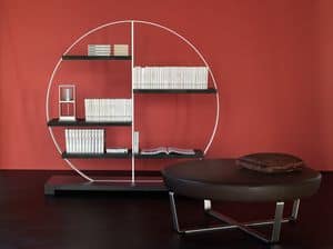 Tao bookcase 1, Stahl und Verbund Bibliothek, mit Kreisform