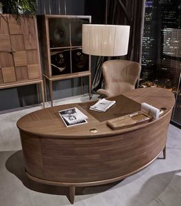 Monteverdi Schreibtisch, Schreibtisch mit abgerundetem Design