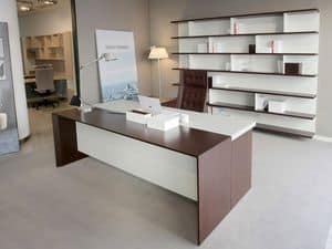 San Marco Executive Schreibtisch, Elegante Chefschreibtisch, Minimal Linien Brombel