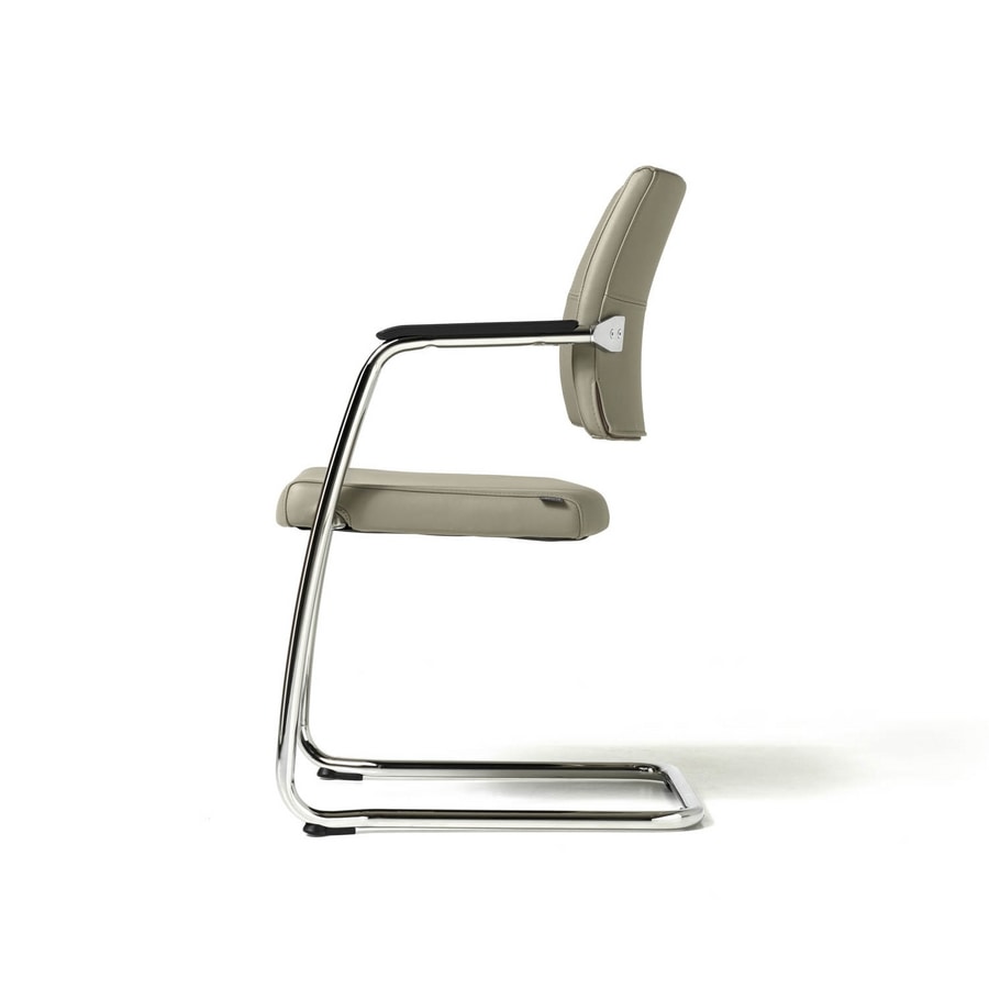 Venus chair, Besucherstuhl für Kunden, Chromrahmen, stapelbar