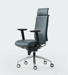 ZERO7, Bürostuhl Büro, modernes Design, gepolsterter Sitz und Rücken