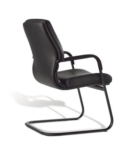 Digital 03, Schlitten-Stuhl, Gestell aus Stahlrohr, für das Büro