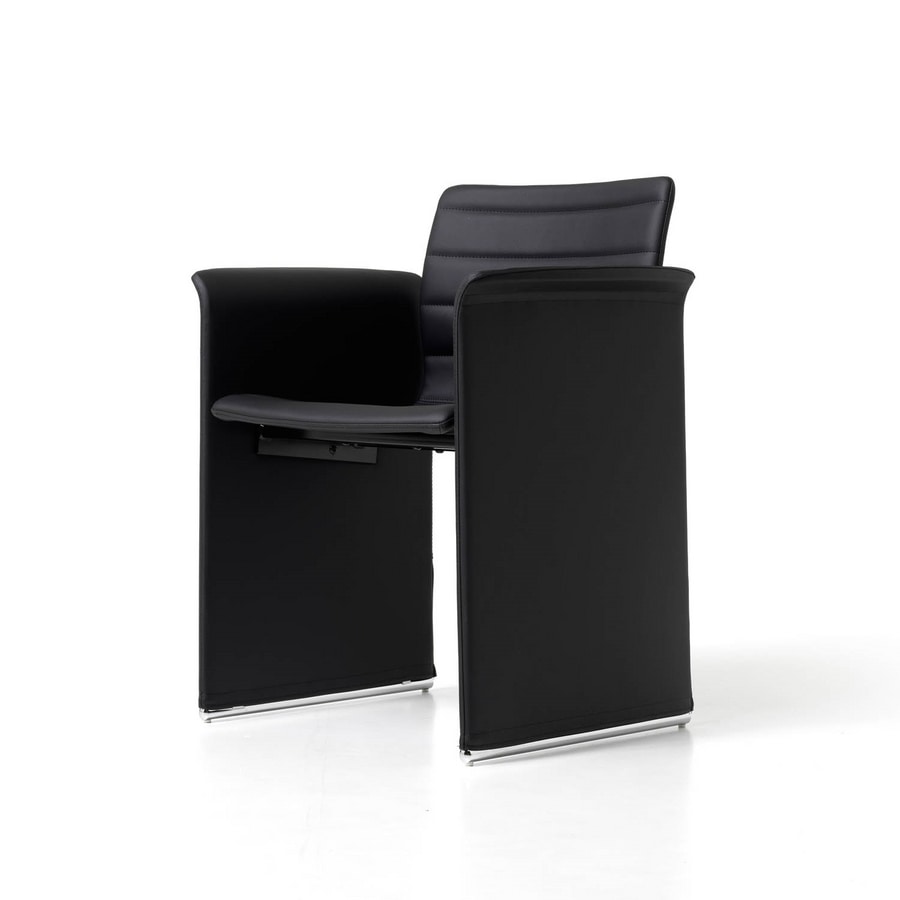 Mister, Gepolsterter Stuhl aus Sperrholz, für Büros und Besprechungsräume