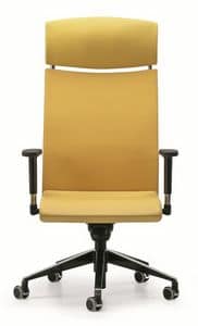 AVIA 4046, Directional Stuhl mit Kopfstütze und Rädern, für das Büro