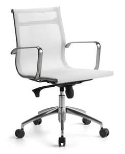 Wind 02, Managerial Stuhl für Büro auf Rädern, Kippmechanismus