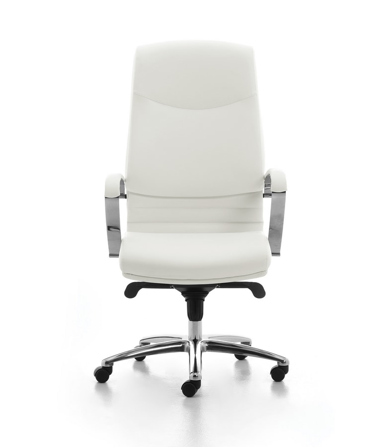 Digital Chrome 01, Directional gepolsterten Stuhl mit hohem Rücken für Büro