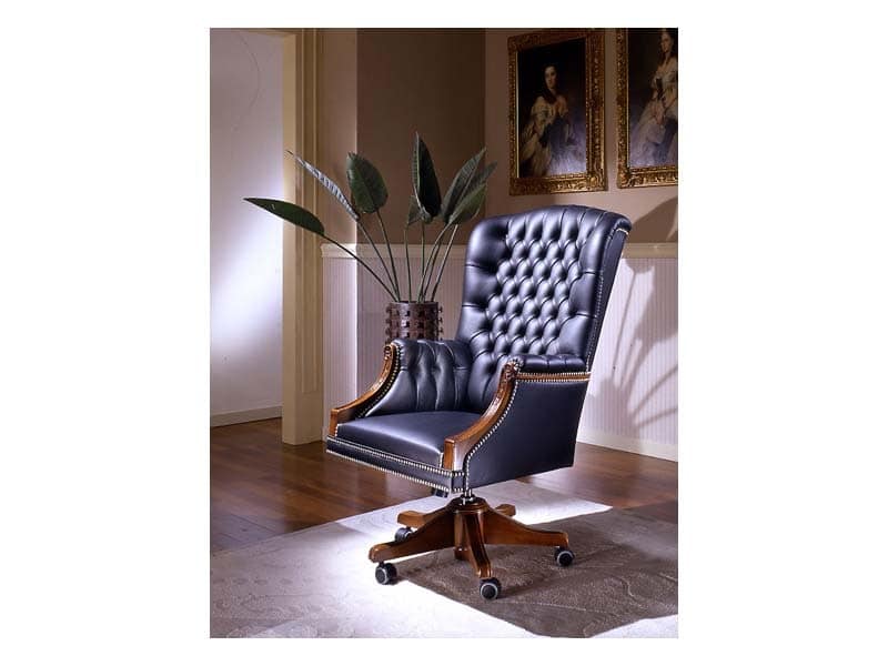 Fiore, Luxuriöse Sessel für Schreibtisch, verstellbare Schwenk