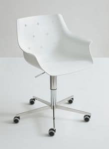 More O5R, Design verstellbarer Stuhl, mit Rädern, Polymerhülle