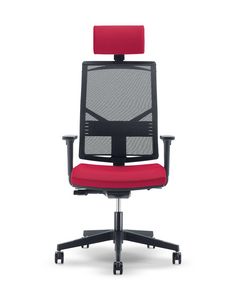 UF 430 / A, Solide und leise Stuhl für Büro, mit quadratischen Linien