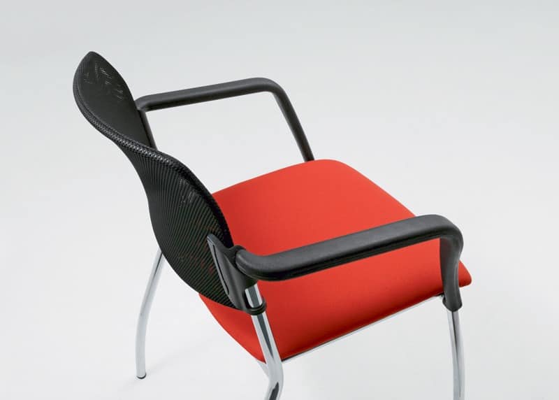 Laila 0583L, Stuhl mit Netzrücken, für Räume und Büros zu treffen