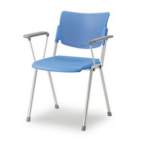 LaMia Stuhl mit 4 Beinen 6900WGA, Stapelstuhl mit lackiertem Stahl
