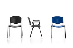 Leo Plastic, Metallstuhl, Sitz und R�ckenlehne aus Polypropylen