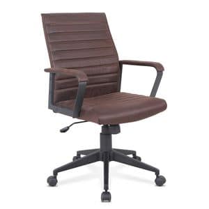 Sessel ergonomischer Brostuhl Kunstleder, Ergonomischer Stuhl mit ko-Leder, robust, fr Bro