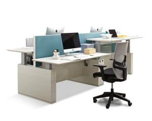 Evo Sit&Stand - Kubic Workstation 3, Tischsystem mit anpassbaren Hhenniveaus