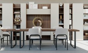 GEORGE rectangular, Rechteckiger Tisch mit klarem Design, für Office