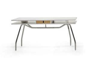 Worktop 150, Schreibtisch aus Holz mit Doppel-Top