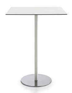 Intondo H106 Q, Quadratischen Tisch mit Metallgestell und Laminat, hohen Tisch ideal fr Cocktail-
