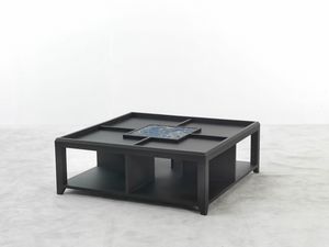 MILETO 2018-14, Quadratische Tische aus Holz und Sodalith