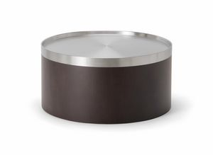 OSLO COFFEE TABLE 086 H30, Niedriger Tisch mit runder Metallplatte