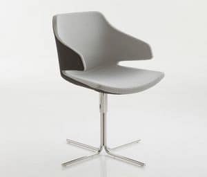 MERAVIGLIA MV7, Design-Sessel mit vier Speichen Basis in Stahl