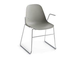 Pola Light P/SB, Kunststoff-Sessel mit Kufen