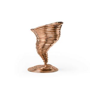 Tornado, Spiralvase aus Messing