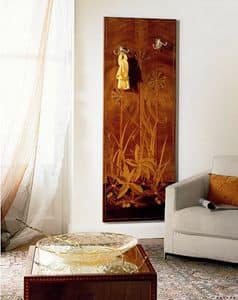A416 Kleiderbügel, Klassischer Luxus Wandbeschichtung in Holz