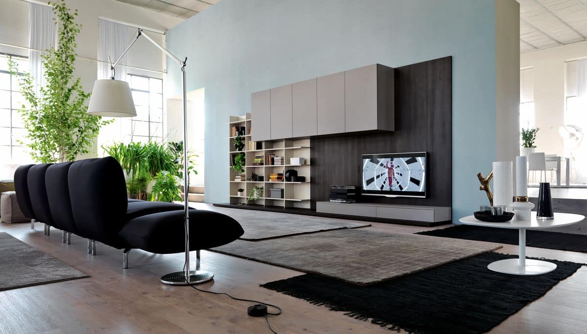 moderne möbel für wohnzimmer, mit verkleidungsplatten | idfdesign