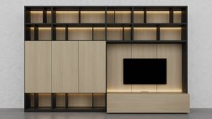 Libreria 02, Modulare M�bel f�r Wohnzimmer, mit TV-Fach