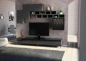 Living 02.2, Wohnzimmerkomposition mit h�ngenden Elementen