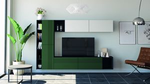 Living 08.3, Modulare M�bel f�r Wohnzimmer, mit lackierten Elementen