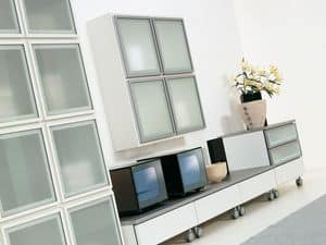 Tag Lara, Modulares System für Wohnzimmer, in elegantem Design