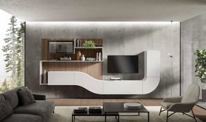 Velvet 181, Elegante modulare Wohnzimmermöbel