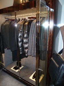 Kleiderstange aus Metall, Ausstellungsmöbel mit Kleiderbügeln für Geschäfte