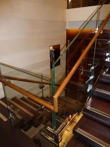 Polierte Edelstahltreppe, Konstruktion und den Einbau von Treppe für Showrooms und Hotels
