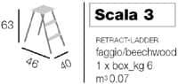 Scala 3, Trittleiter aus Buchenholz