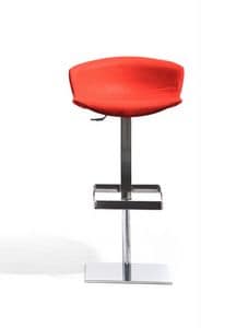 COCOON Verstellbarer Hocker, Design Stuhl, verstellbare Basis, Polyurethan Sitz