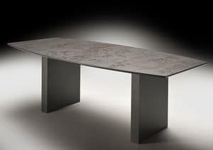 Bull fixed, Design Tisch aus Stahl und Keramik, fr Wohnzwecke