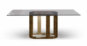 Oasi Tisch, Tisch mit Glas- oder Keramikplatte