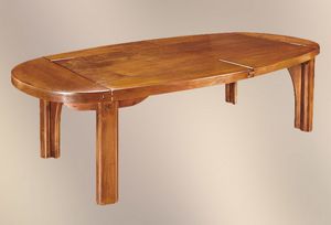 191, Massivholztisch mit ovaler Platte