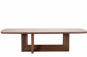 Indigo-Tisch, Holztisch aus Holz, Canaletto Nussbaum
