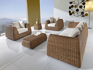 Cactus set, Lounge im Freien im gewebten Polyrattan