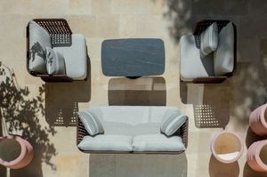 SAHARA, Outdoor-Sofa und Sessel mit Seilgeflecht