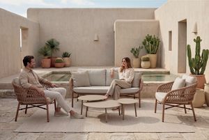 TROPICAL, Sofa und Sessel aus Aluminium und Seil f�r den Au�enbereich