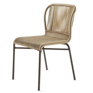 Cricket Stuhl, Gewebte Stuhl, Metallgestell, fr Garten-und Outdoor-Bar