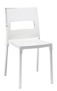 Diva Star - Diva, Moderne stapelbarer Stuhl aus Polypropylen und Glasfaser